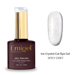 Emigel - Ice Crystal Cat Eye Gel Polish - Spicy Grey - 001