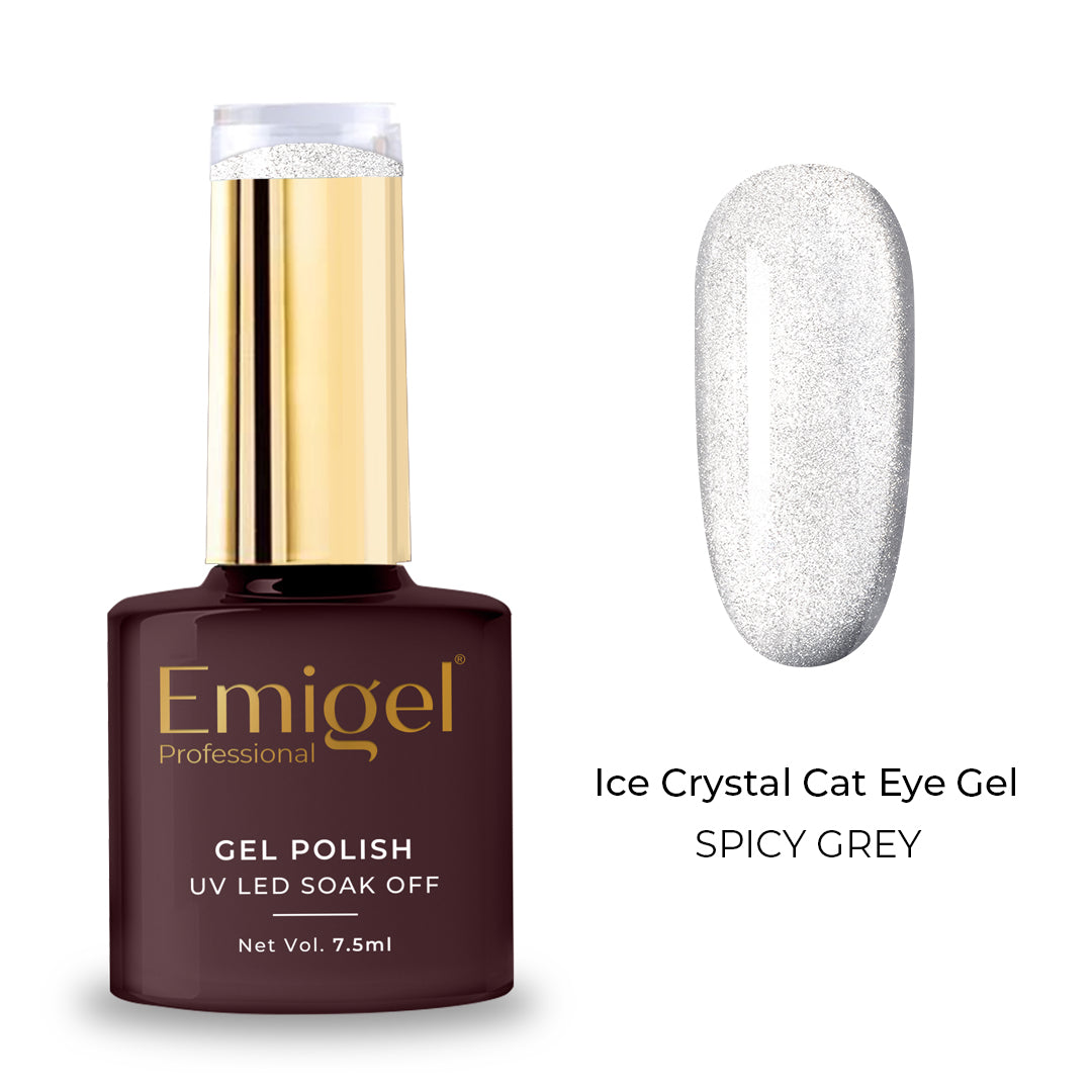 Emigel - Ice Crystal Cat Eye Gel Polish - Spicy Grey - 001