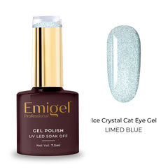 Emigel - Ice Crystal Cat Eye Gel Polish - Limed Blue - 003