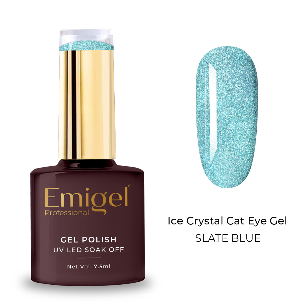 Emigel - Ice Crystal Cat Eye Gel Polish - Slate Blue - 004