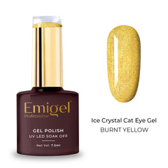 Emigel - Ice Crystal Cat Eye Gel Polish - Burnt Yellow - 005